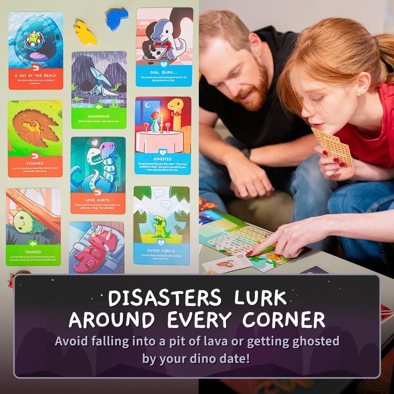 Unstable Games لعبة لوحية الديناصورات السعيدة - لعبة بطاقات مضحكة للبالغين والأطفال - ألعاب لوحية عائلية لـ 2-4 لاعبين، أعمار 8 وما فوق، من مبتكري يونيكورن غير المستقر وهنا للقتال - Image 3